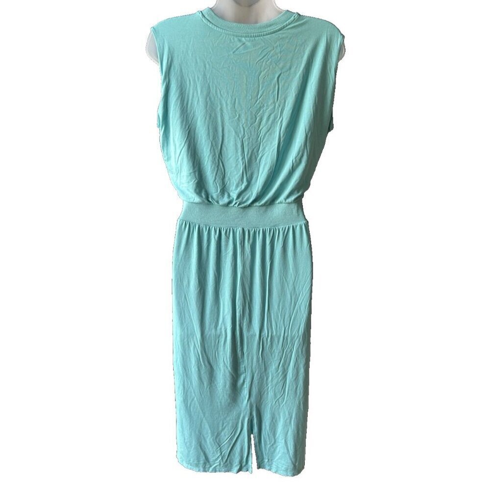 Athleta Santorini Maxi Dress Women's Size Small Gulf Green Lightweight Stretch - Picture 6 of 8